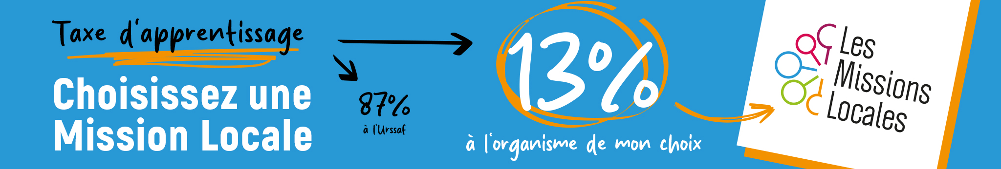 Bannière taxe apprentissage mission locale